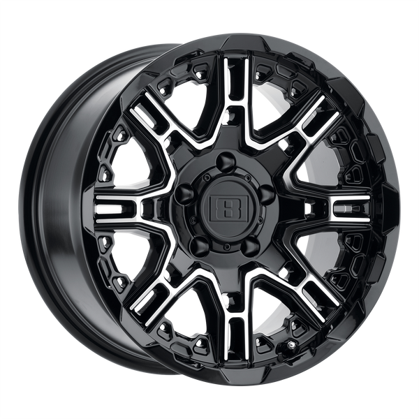 Level 8 Wheels Slingshot Gloss Black Machined