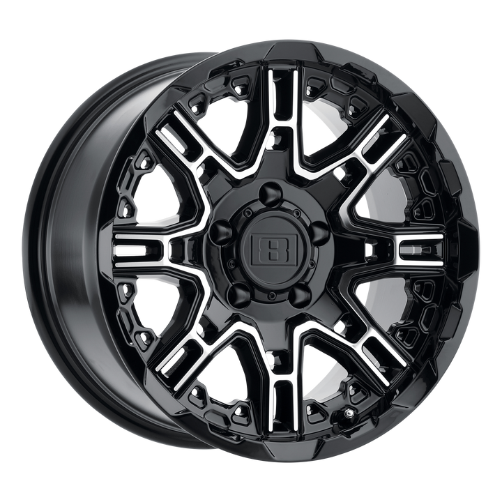 Level 8 Wheels Slingshot Gloss Black Machined
