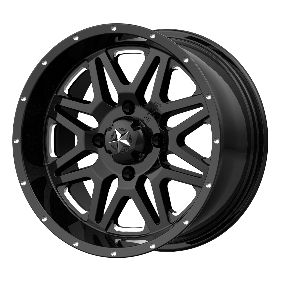 MSA Offroad Wheels M26 Vibe Utv Gloss Black Milled