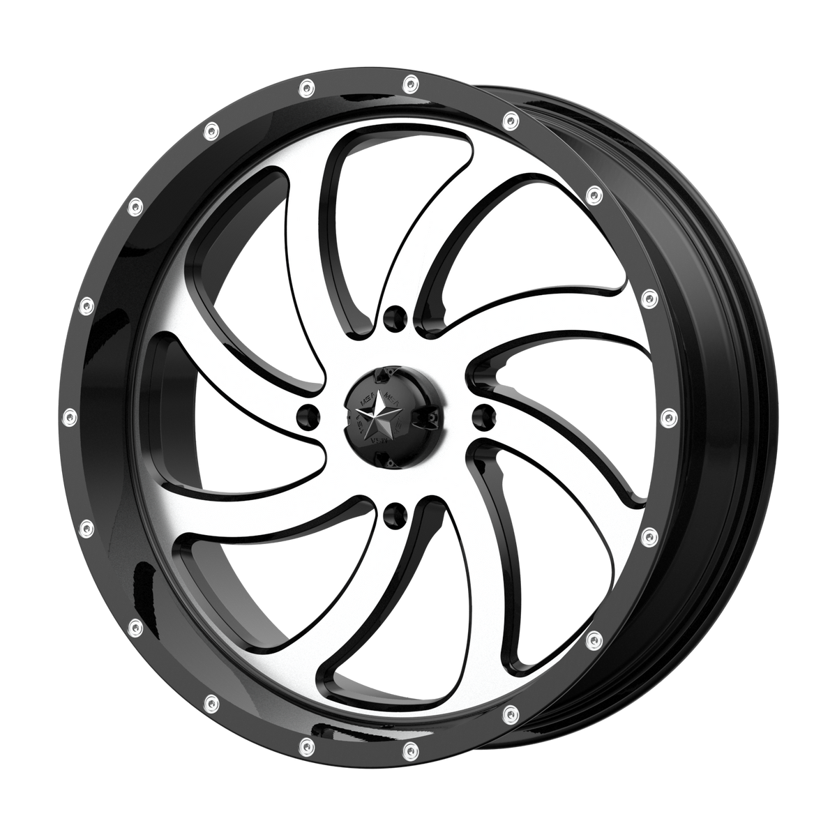 MSA Offroad Wheels M36 Switch Utv Machined Gloss Black