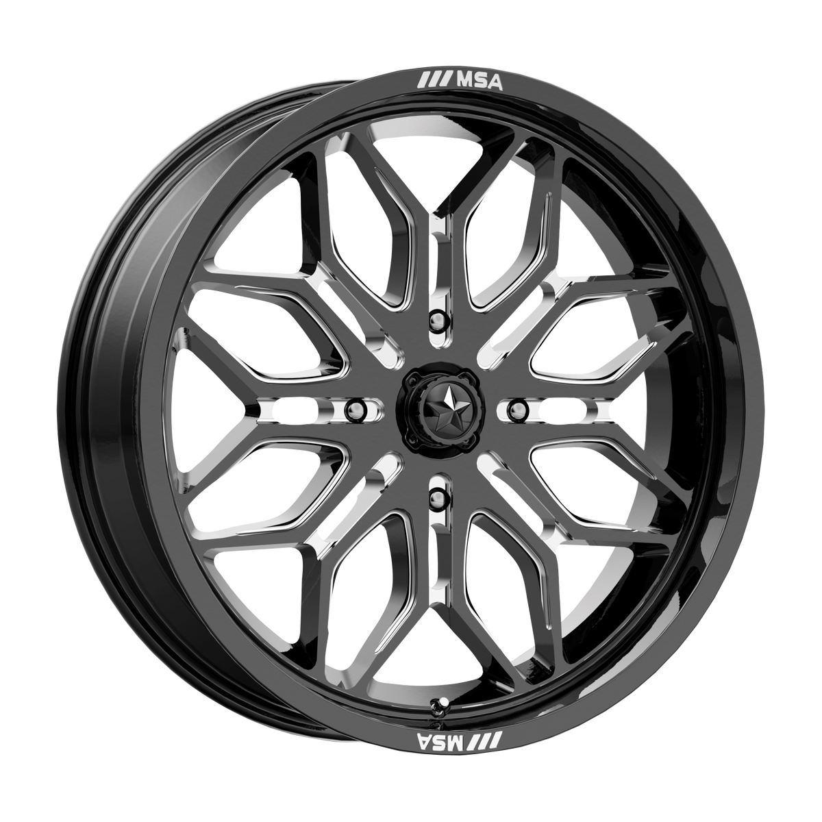 MSA Offroad Wheels M47 Sniper Utv Gloss Black Milled