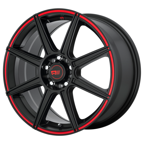 Motegi Racing Wheels MR142 CS8 Satin Black with Red Stripe