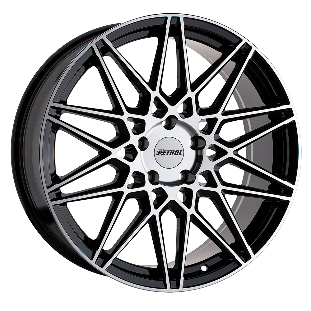 Petrol Wheels P3C Gloss Black with Machined Cut Face