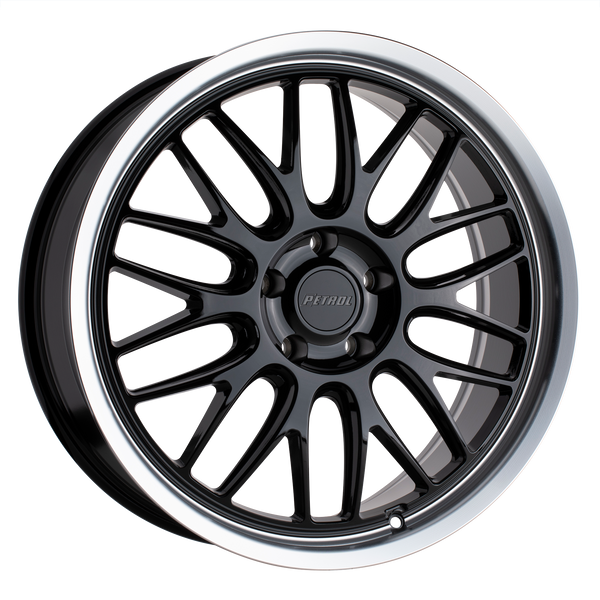Petrol Wheels P4C Gloss Black with Machined Cut Lip