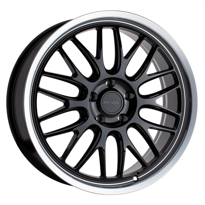 Petrol Wheels P4C Gloss Black with Machined Cut Lip