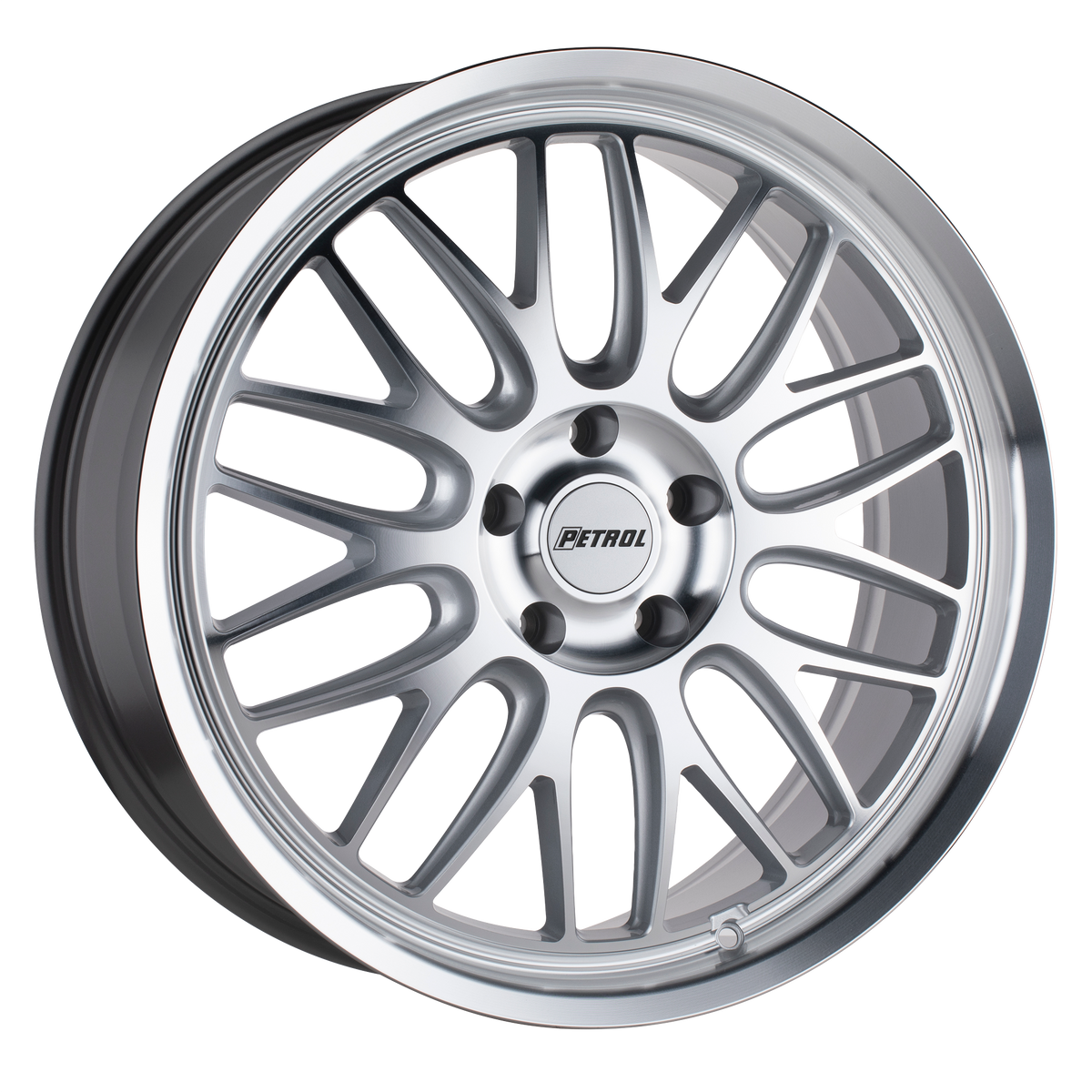 Petrol Wheels P4C Silver with Machined Face & Lip