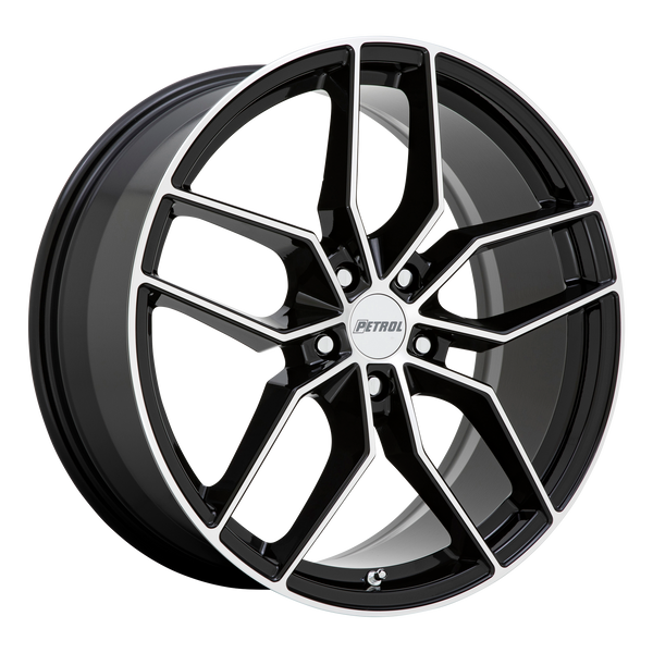 Petrol Wheels P5C Gloss Black with Machined Cut Face