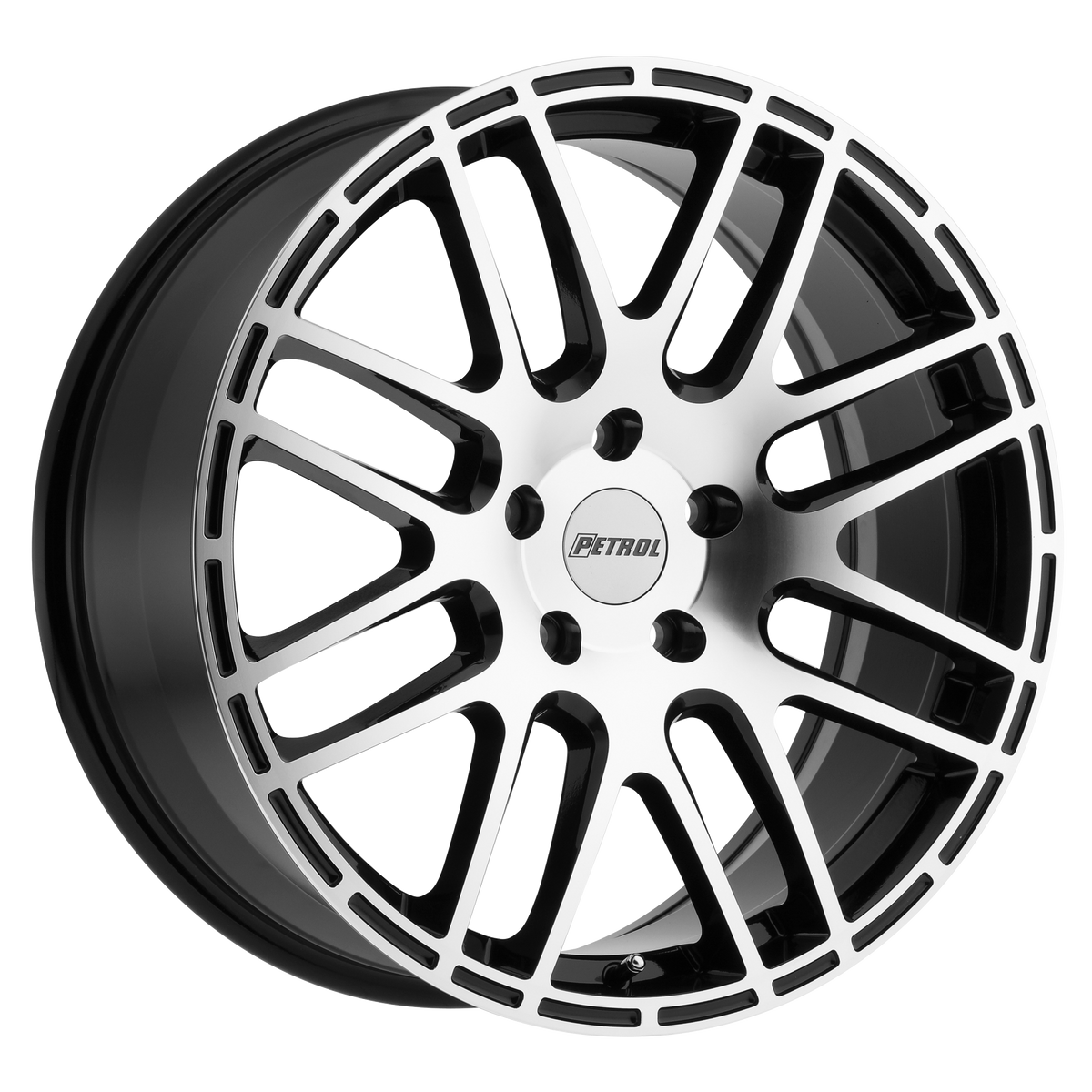 Petrol Wheels P6A Gloss Black with Machined Cut Face