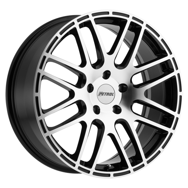 Petrol Wheels P6A Gloss Black with Machined Cut Face