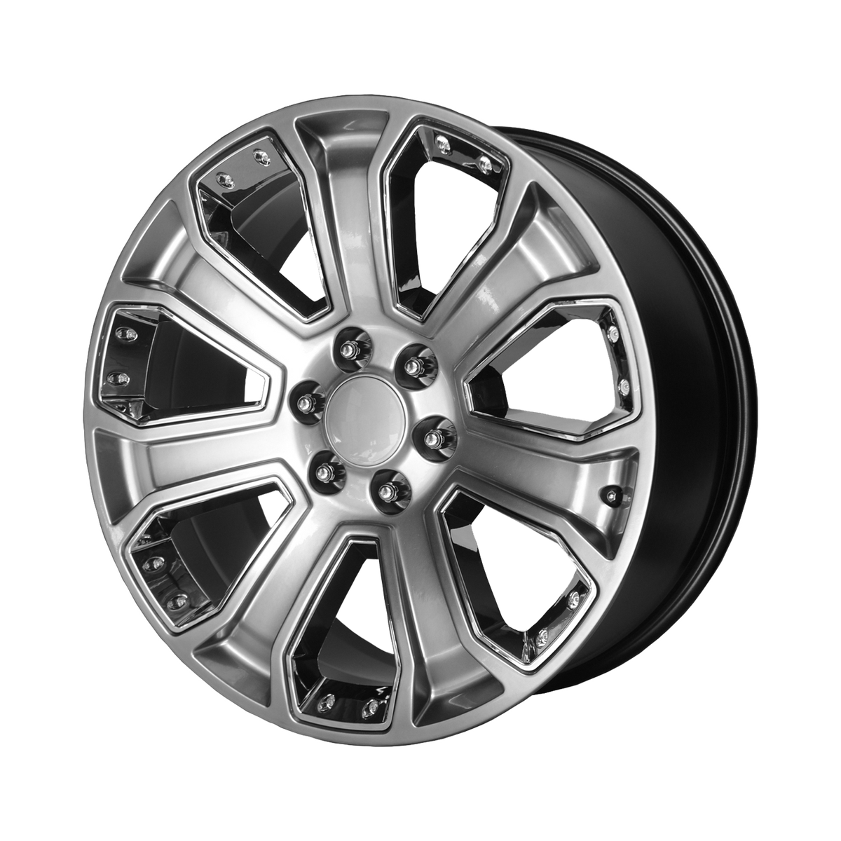 Performance Replicas Wheels PR113 Hyper Silver with Chrome Accents