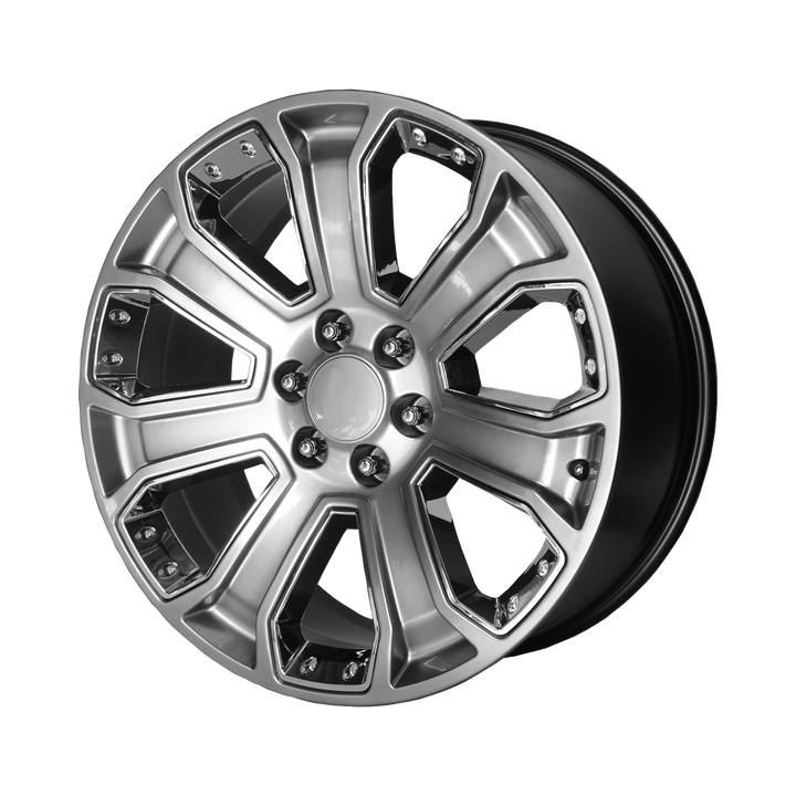 Performance Replicas Wheels PR113 Hyper Silver with Chrome Accents