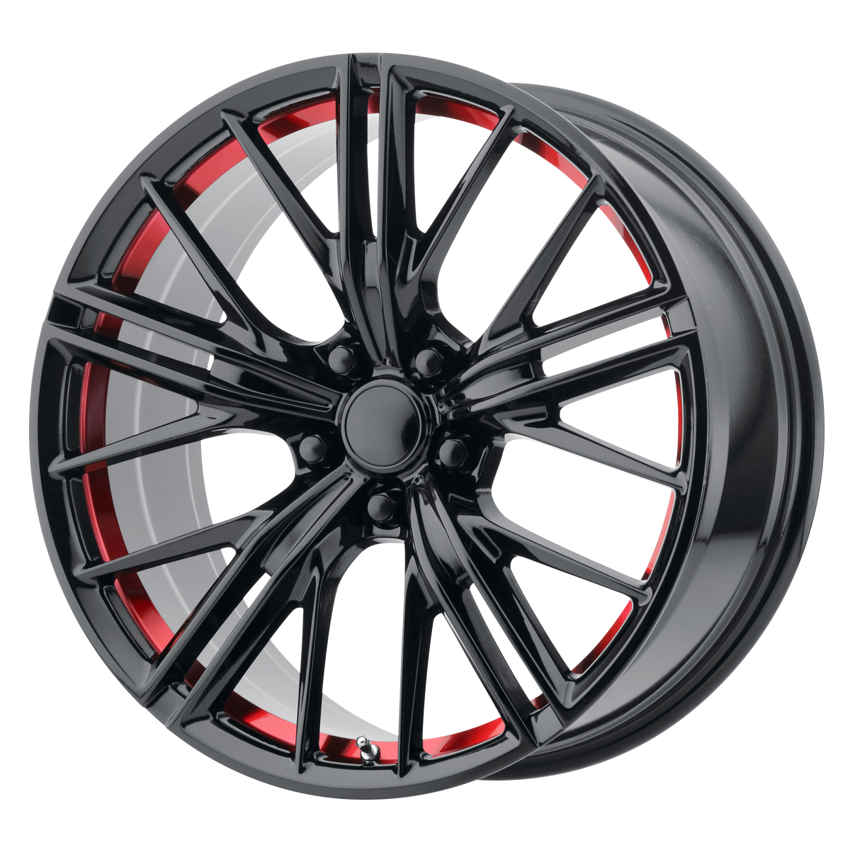 Performance Replicas Wheels PR194 Gloss Black Machined with Red Tint