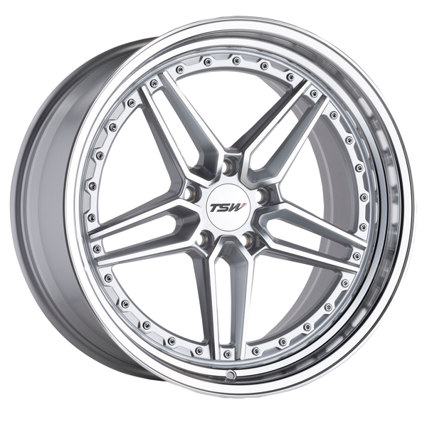 TSW Wheels Ascari Silver with Mirror Cut Face & Lip