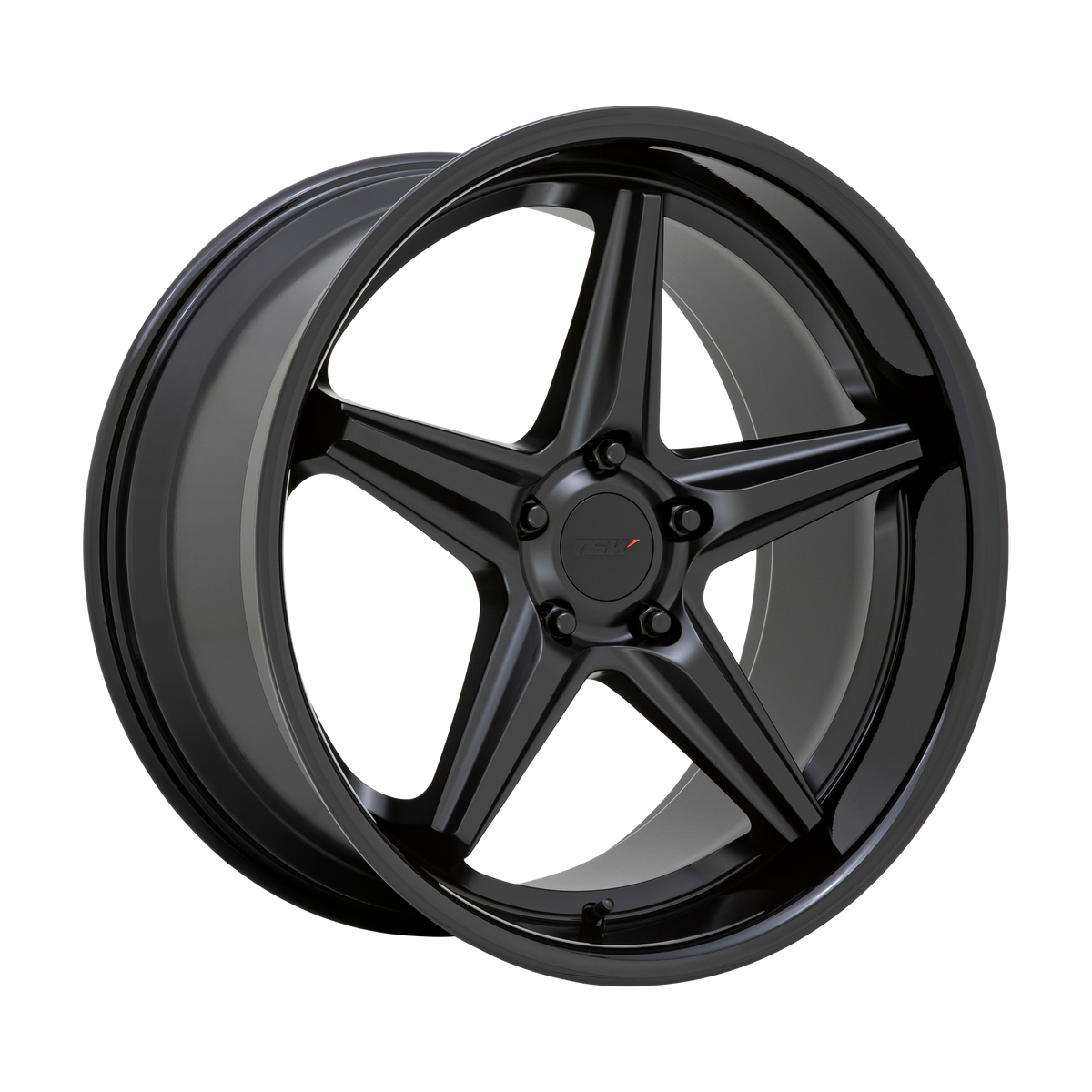 TSW Wheels Launch Matte Black with Gloss Black Lip
