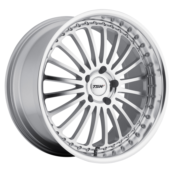 TSW Wheels Silverstone Silver with Mirror Cut Face & Lip