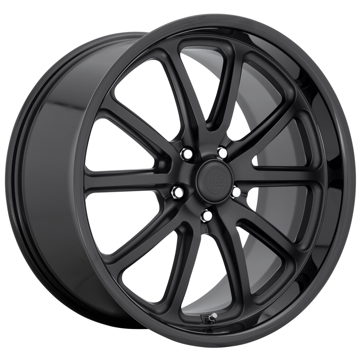 US Mags Wheels U123 Rambler Gloss Black Matte Black