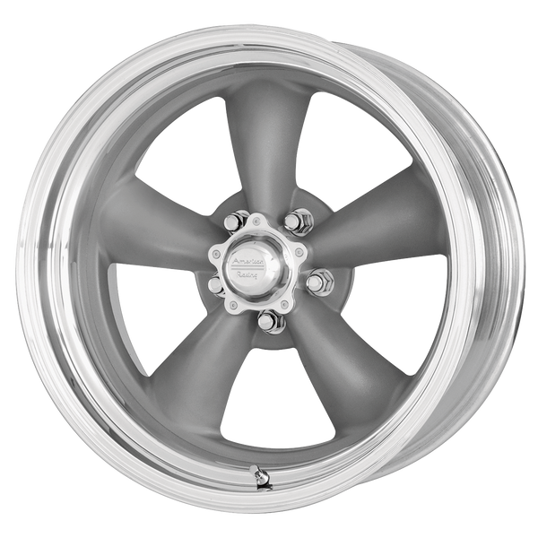 American Racing Wheels VN205 Classic Torq Thrust Ii Torq Thrust Gray with Polished Lip