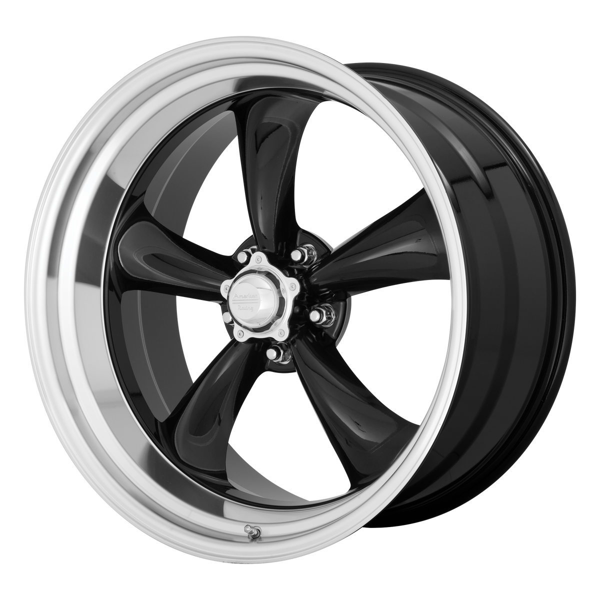 American Racing Wheels VN315 Torq Thrust Ii 1 Pc Gloss Black with Machined Lip