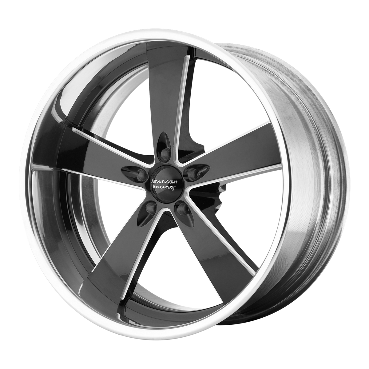 American Racing Wheels VN472 Burnout Gloss Black Milled with Polished Barrel