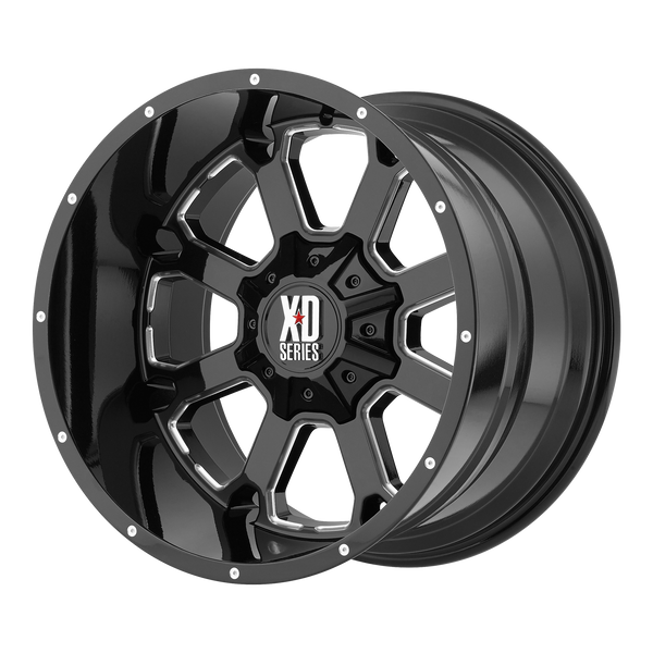 XD Series Wheels XD825 Buck 25 Gloss Black Milled