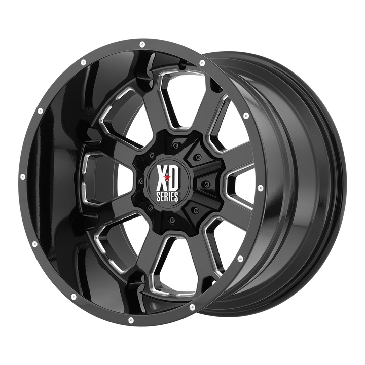 XD Series Wheels XD825 Buck 25 Gloss Black Milled
