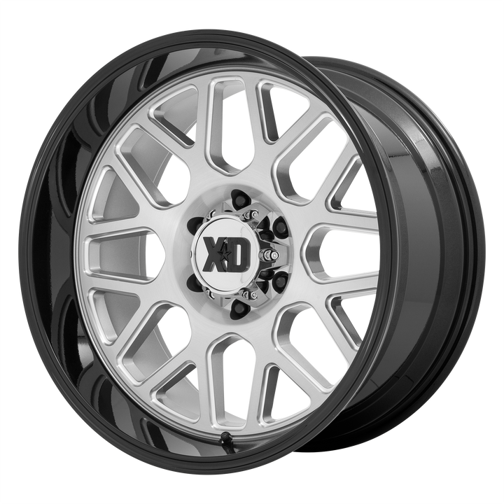 XD Series Wheels XD849 Grenade Ii Brushed Milled with Gloss Black Lip