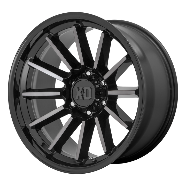 XD Series Wheels XD855 Luxe Gloss Black Machined with Gray Tint