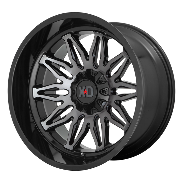 XD Series Wheels XD859 Gunner Gloss Black Machined with Gray Tint