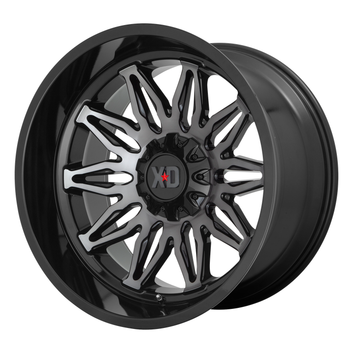 XD Series Wheels XD859 Gunner Gloss Black Machined with Gray Tint