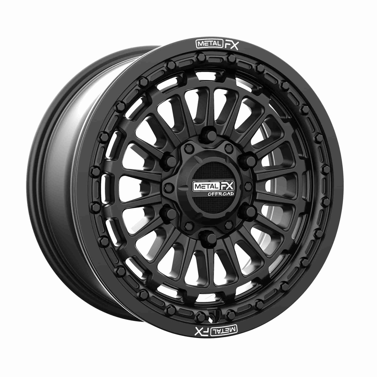 Metal FX Wheels Delta 6R Beadlock Satin Black