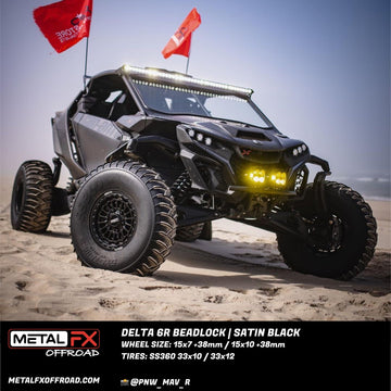 Metal FX Wheels Delta 6R Beadlock Satin Black