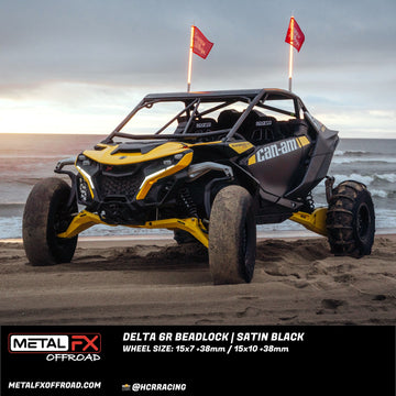 Metal FX Wheels Delta 6R Beadlock Satin Black