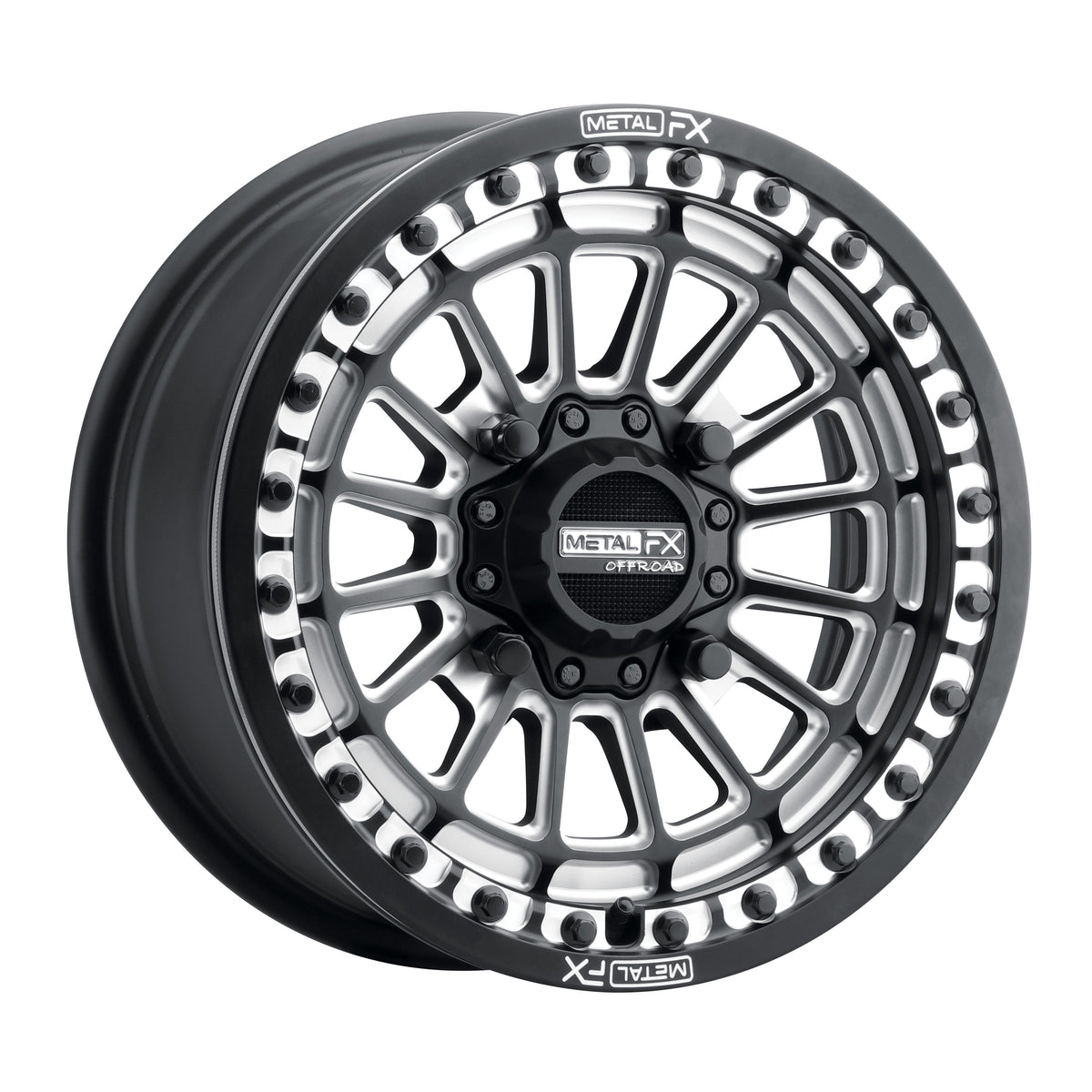 Metal FX Wheels Delta Beadlock Satin Black Contrast Cut