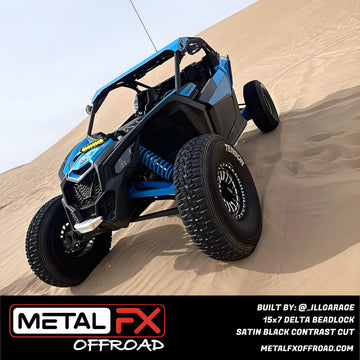Metal FX Wheels Delta Beadlock Satin Black Contrast Cut