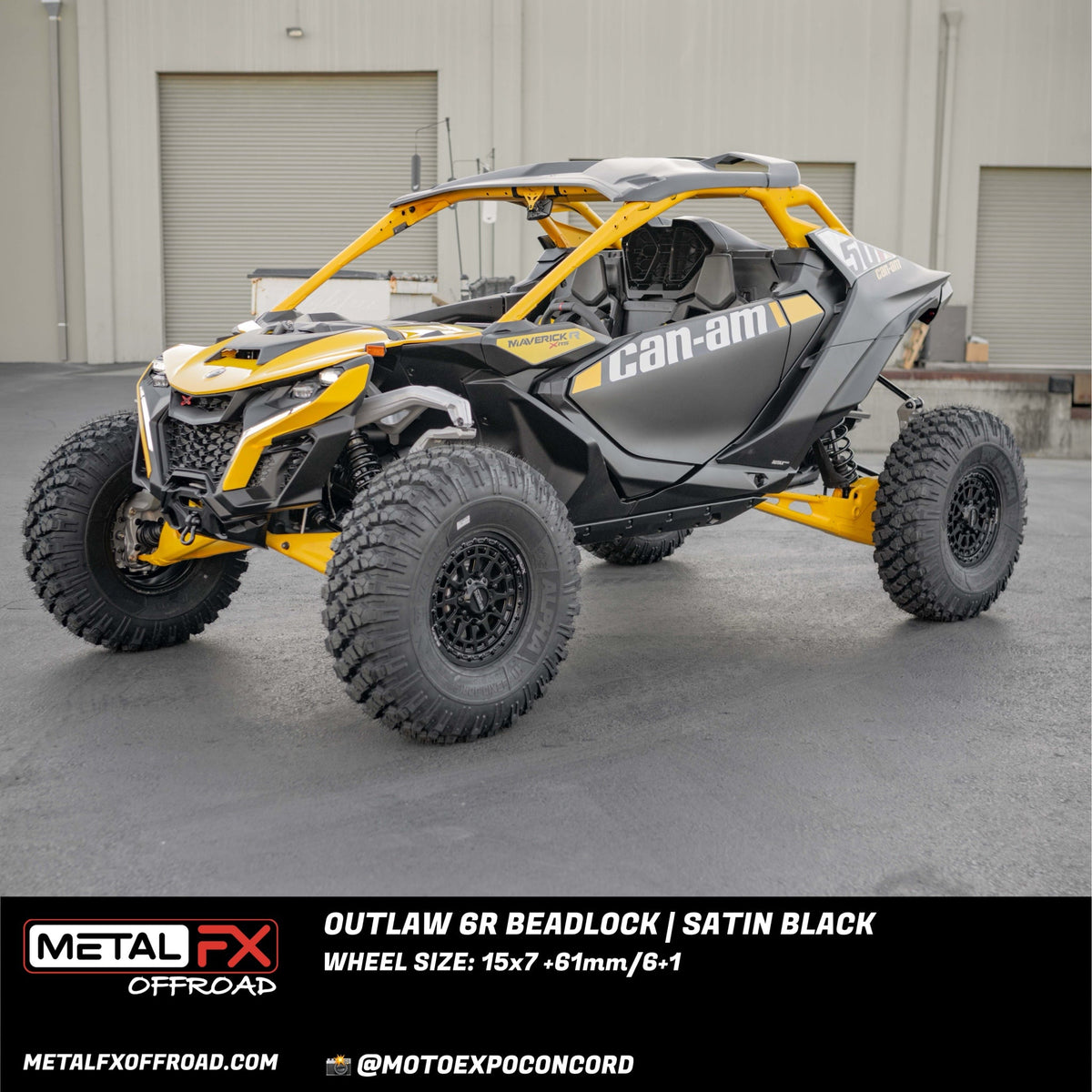 Metal FX Wheels Outlaw 6R Beadlock Satin Black