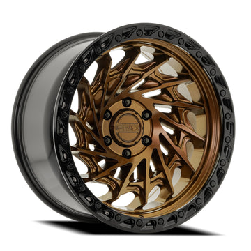 Metal FX Wheels Typhoon Truck Smoked Bronze Center Gloss Black Lip