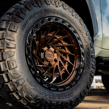 Metal FX Wheels Typhoon Truck Smoked Bronze Center Gloss Black Lip