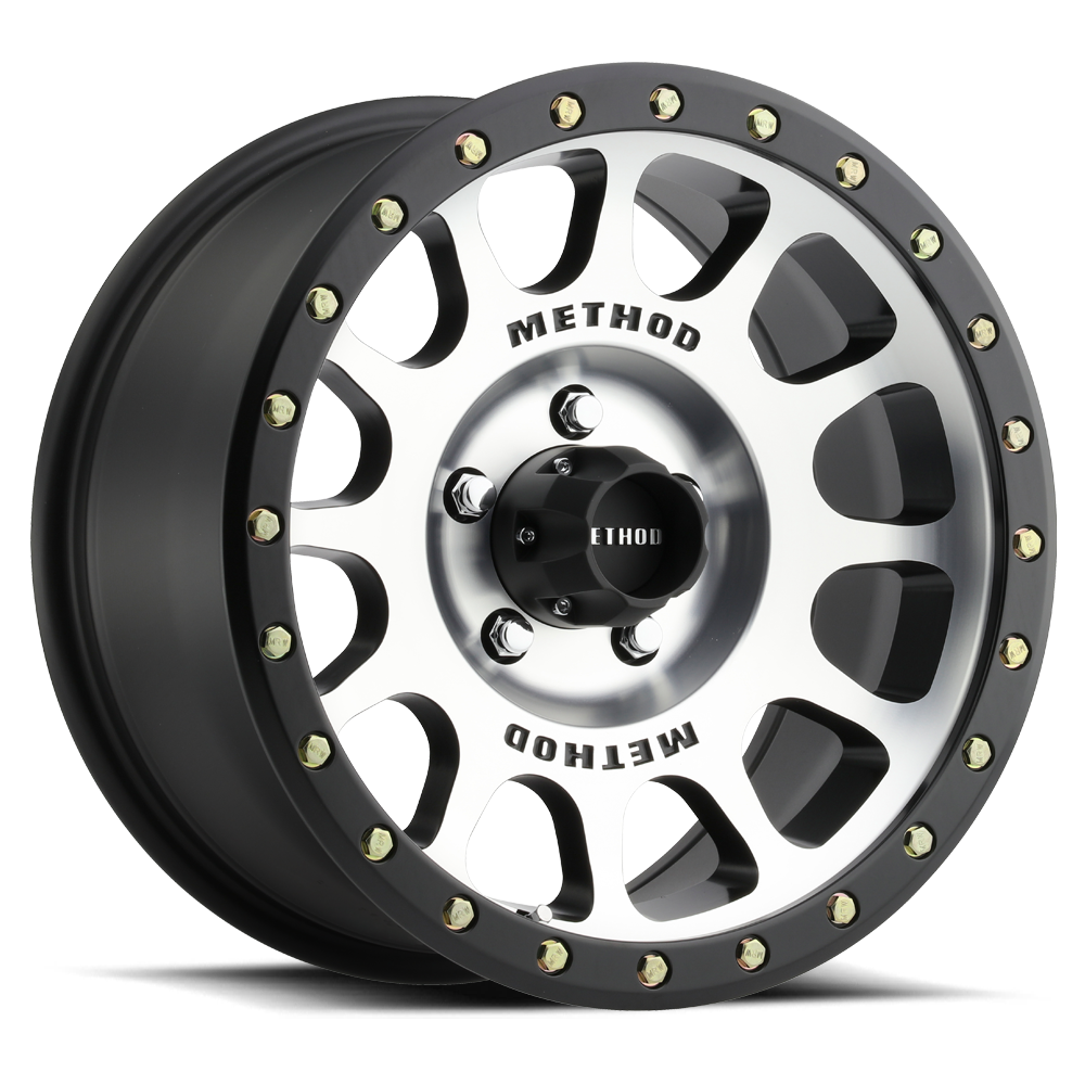 Method Race Wheels MR305 NV Machined with Matte Black Lip 5 lug