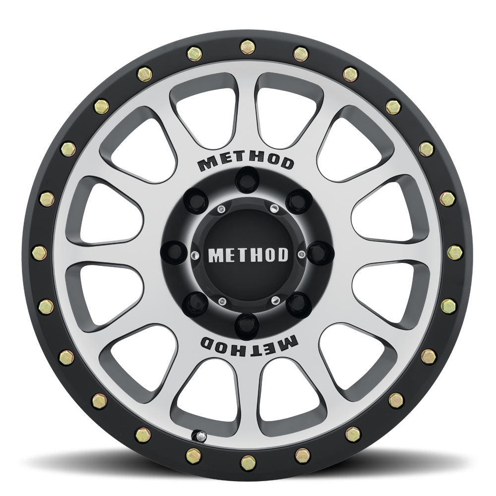 Method Race Wheels MR305 NV Machined with Matte Black Lip 8 lug