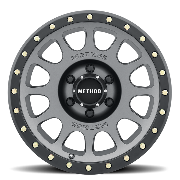 Method Race Wheels MR305 NV Titanium with Matte Black Lip 6 lug