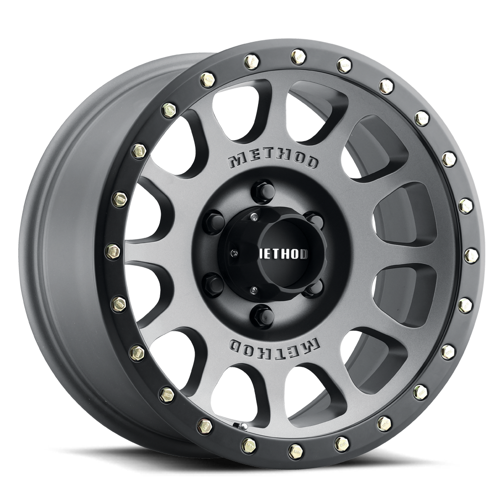 Method Race Wheels MR305 NV Titanium with Matte Black Lip 6 lug