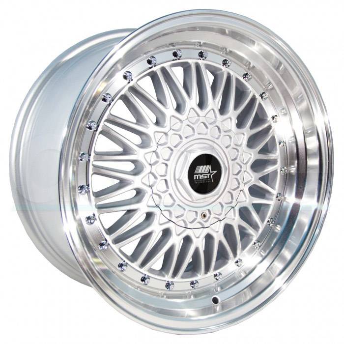 MST Wheels MT13 Silver Machined Lip