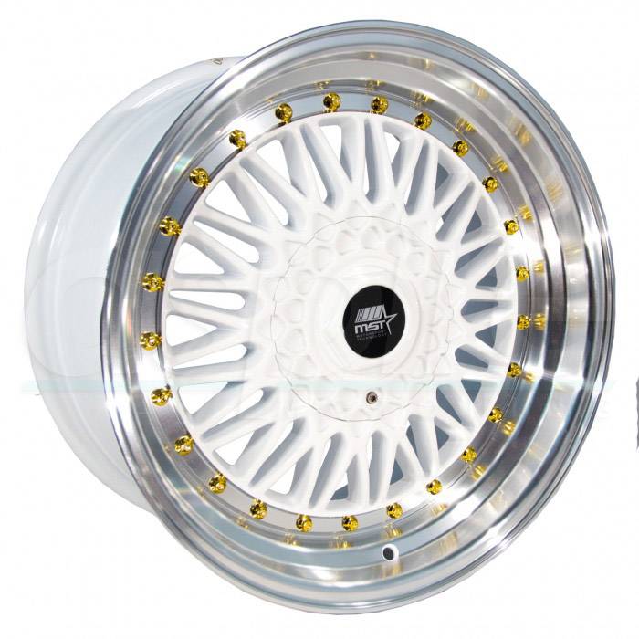 MST Wheels MT13 White Machined Lip