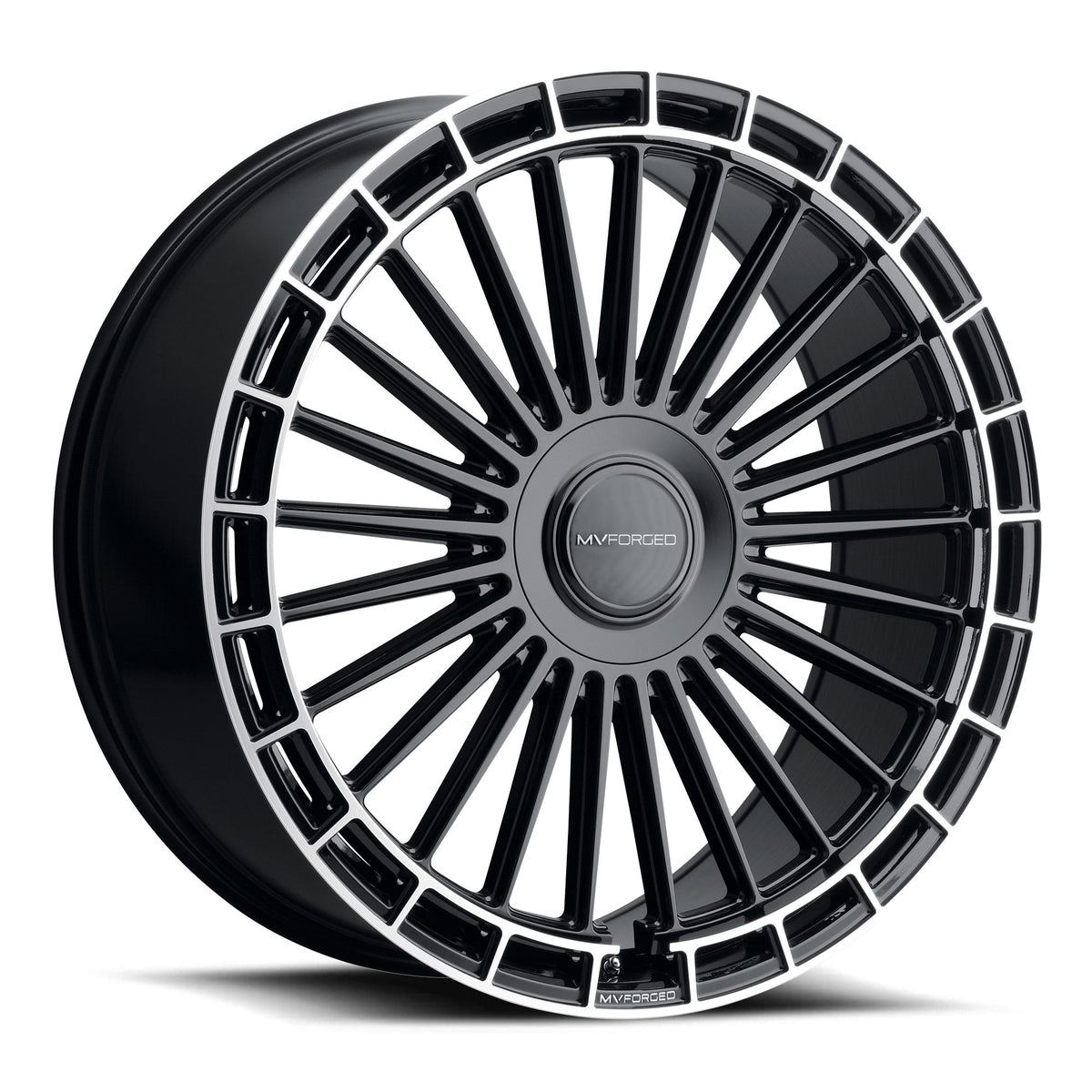 MV Forged Wheels MVF40 Gloss Black Diamond Ring