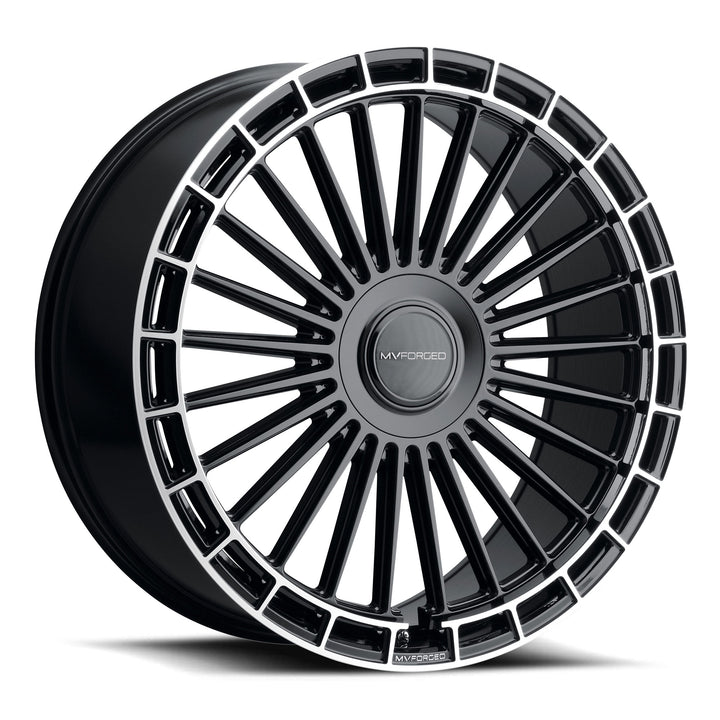 MV Forged Wheels MVF40 Gloss Black Diamond Ring
