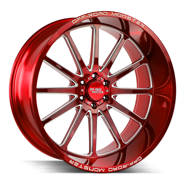 Off-Road Monster Wheels M26 Candy Red Milled - Wheels Outlet