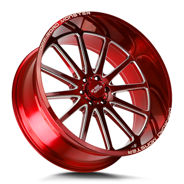 Off-Road Monster Wheels M26 Candy Red Milled - Wheels Outlet