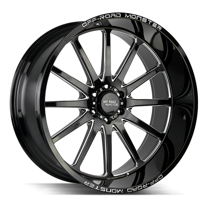 Off-Road Monster Wheels M26 Gloss Black Milled - Wheels Outlet
