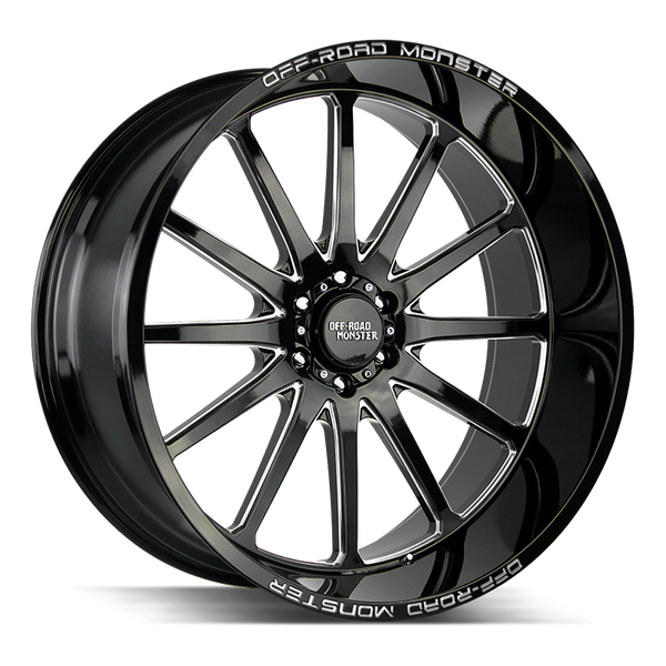 Off-Road Monster Wheels M26 Gloss Black Milled - Wheels Outlet
