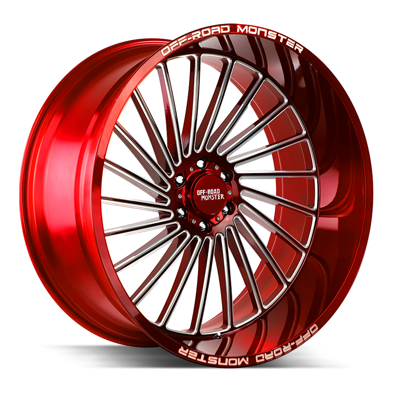 Off-Road Monster Wheels M27 Candy Red Milled - Wheels Outlet